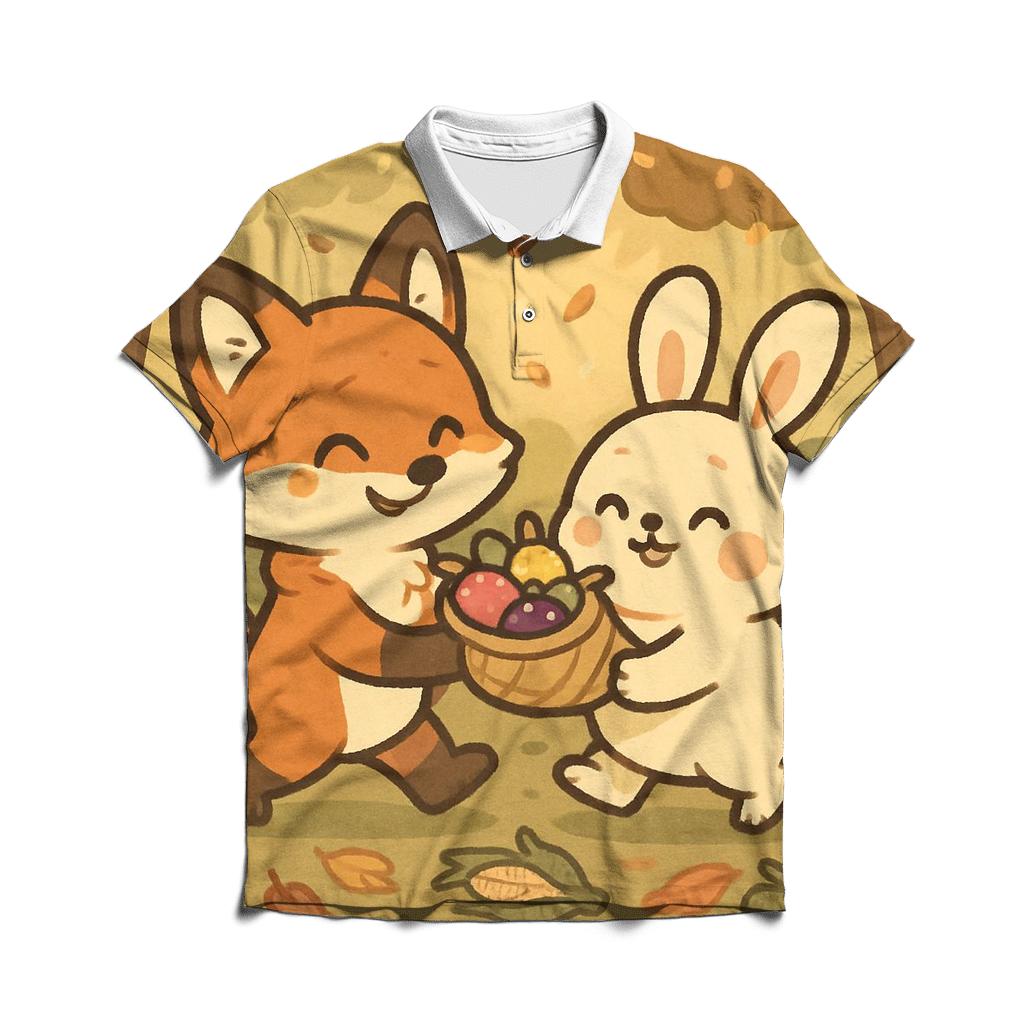 Woodland Friends Harvest Parade casual sports polo shirts