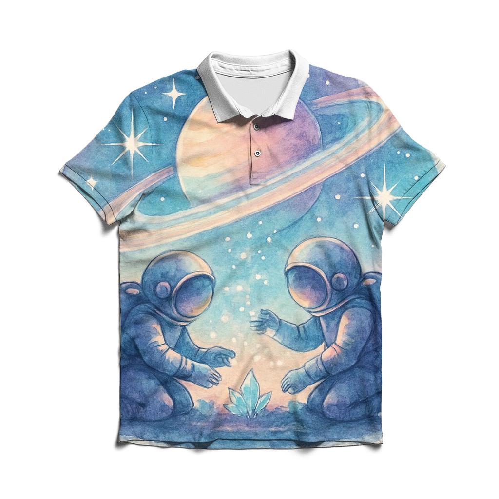 Gardeners Of The Ringed Planet stylish collar polo tees