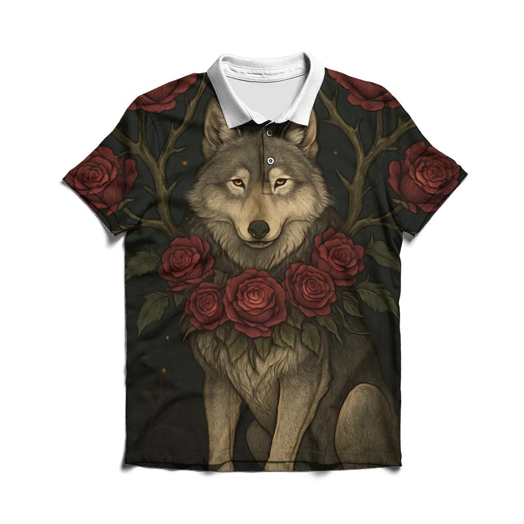 Thorn Bloom Guardian Wolf branded logo polo shirts