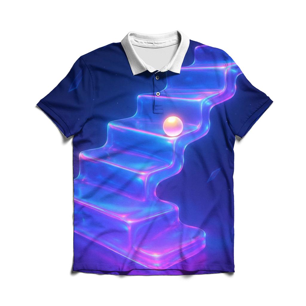 Midnight Jelly Staircase branded logo polo shirts