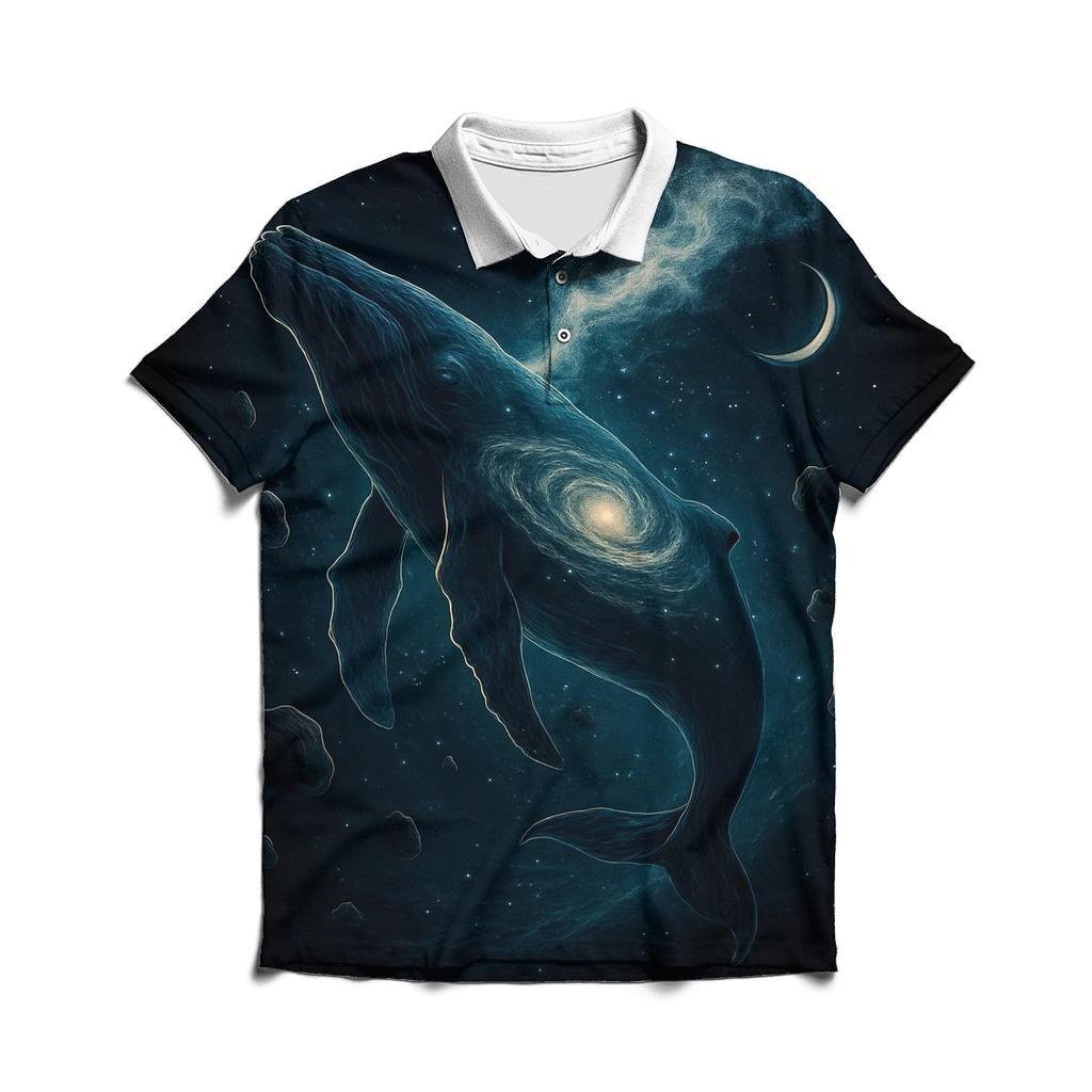 The Atlas Whale Of Spiral Arms stylish collar polo tees