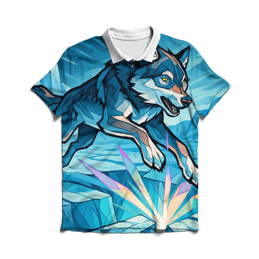Prismatic Glacier Rift Wolf stylish collar polo tees