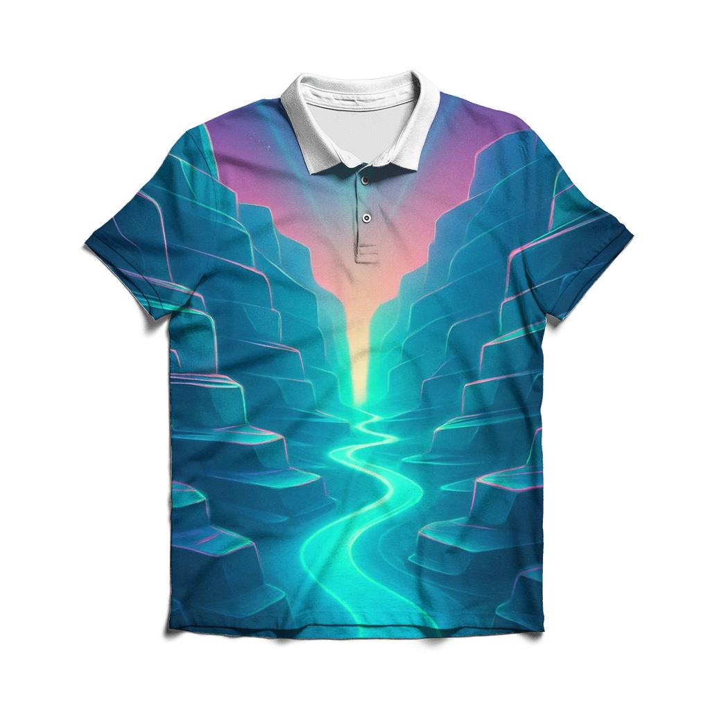 Iridescent Canyon Of Light personalized polo shirts