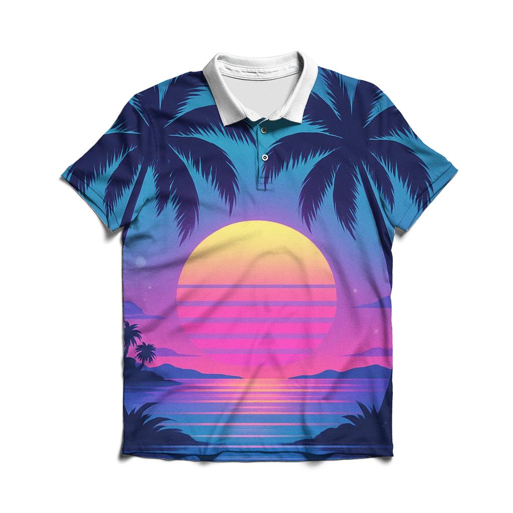 Neon Lagoon Sundream premium cotton polo shirts