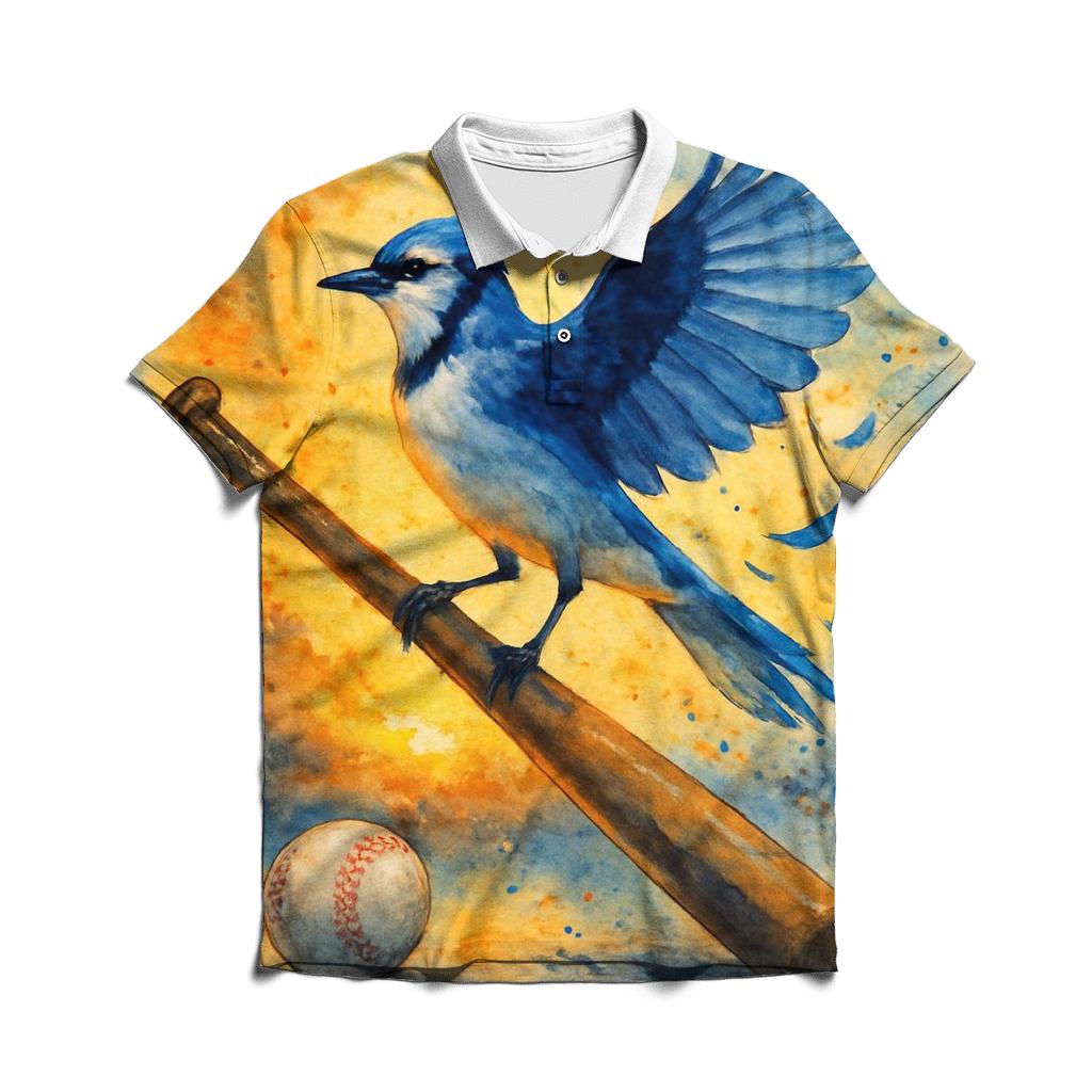 Blue Jays Bat Perch At Sunset classic pique polos