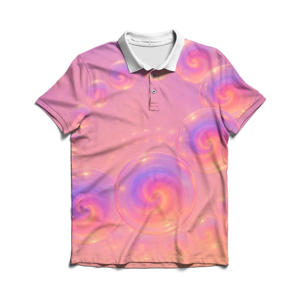 Bubble Nebula Carousel casual sports polo shirts