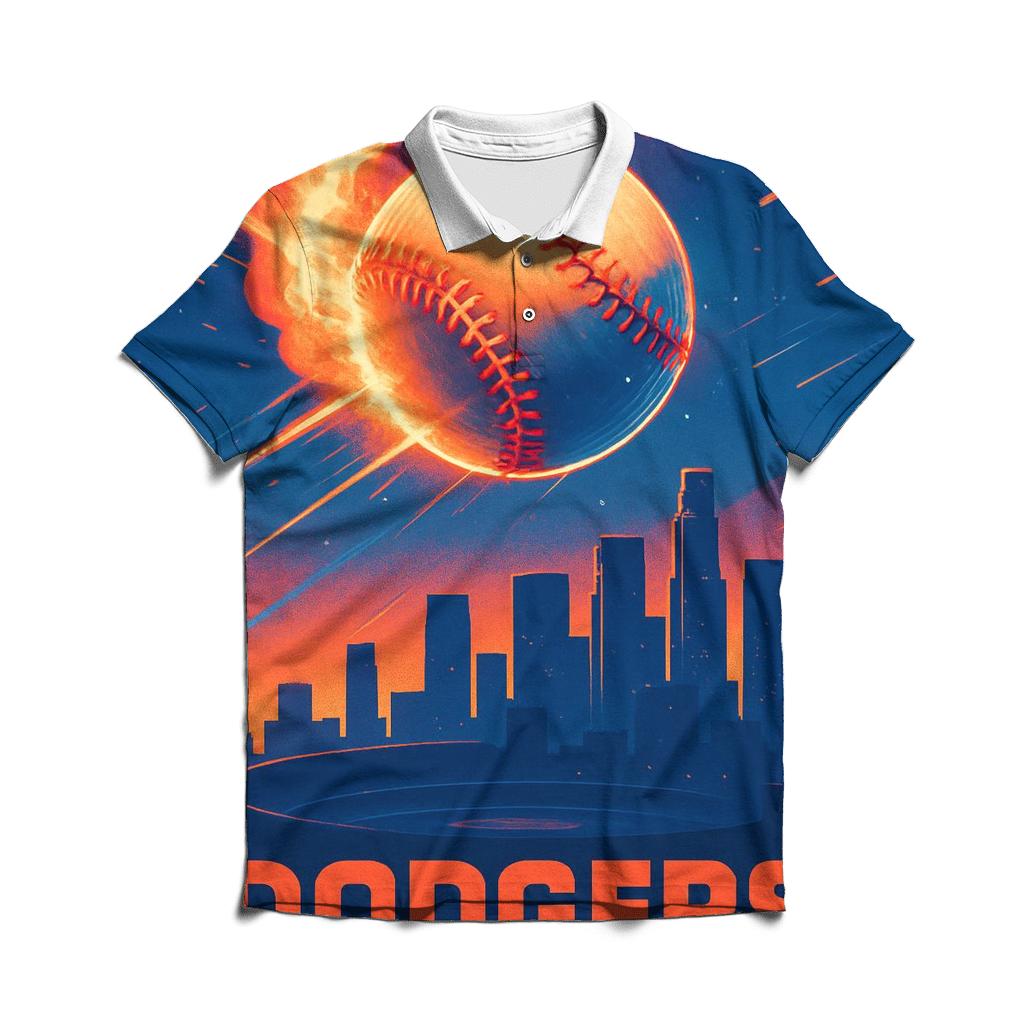 Sunset Seamstorm Over The City casual sports polo shirts