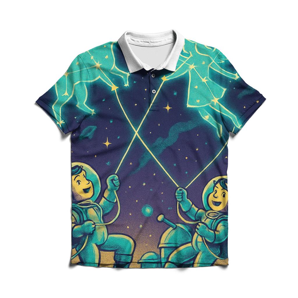 Constellation Kite Fighters embroidered polo tops