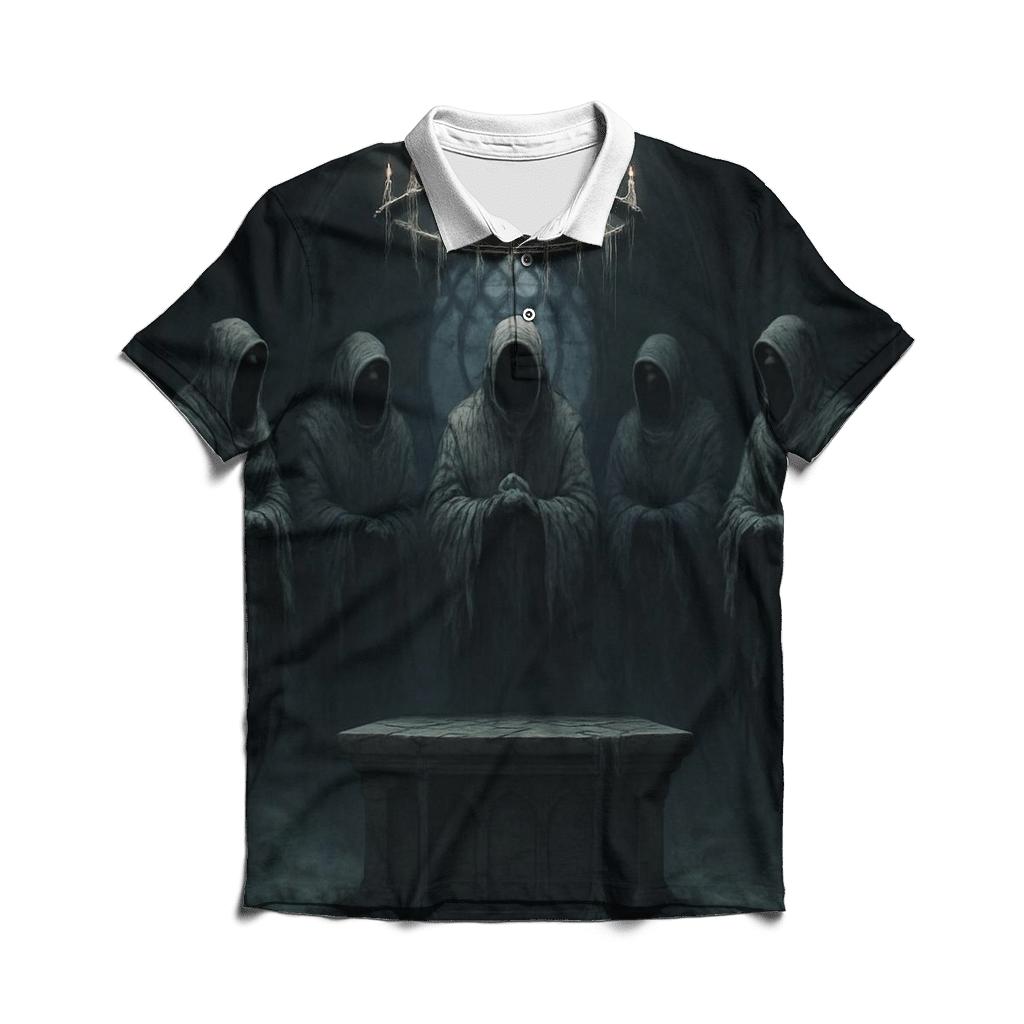 Moonlit Chapel Of The Silent Choir stylish collar polo tees
