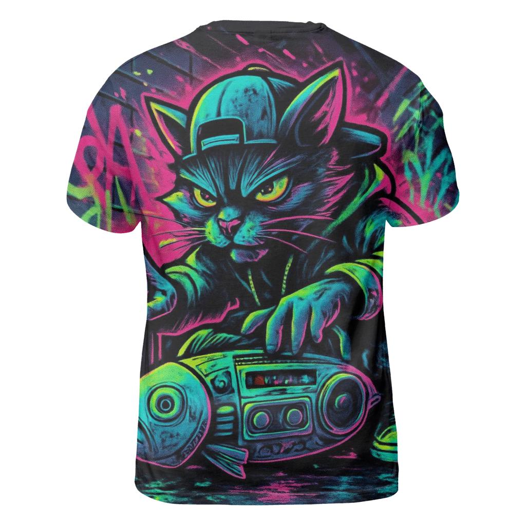 Subway Graffiti Beatbox Cat custom all-over print shirts