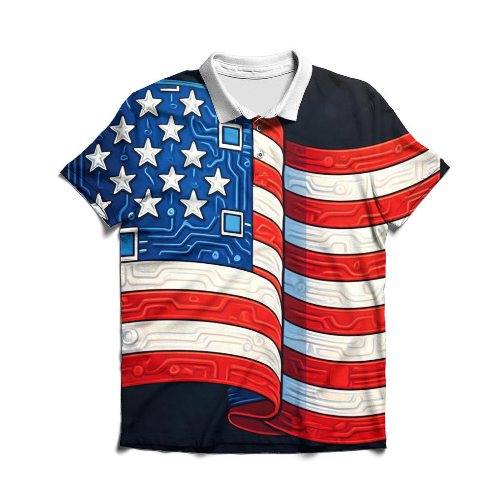 Liberty Circuit Mosaic casual sports polo shirts