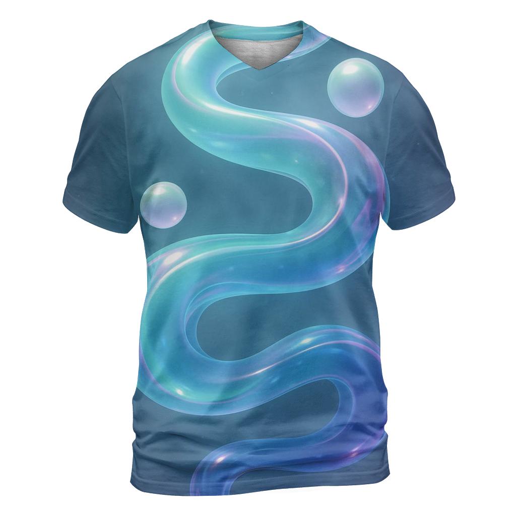 Aurora Marble Drift statement graphic shirts
