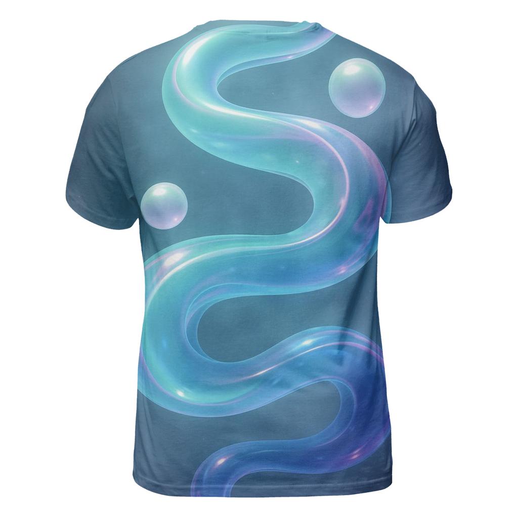 Aurora Marble Drift statement graphic shirts