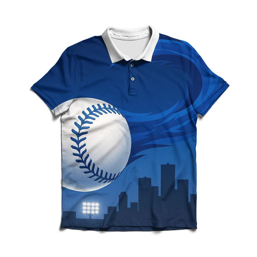 Skyline Curveball In Blue Jays Flight classic pique polos