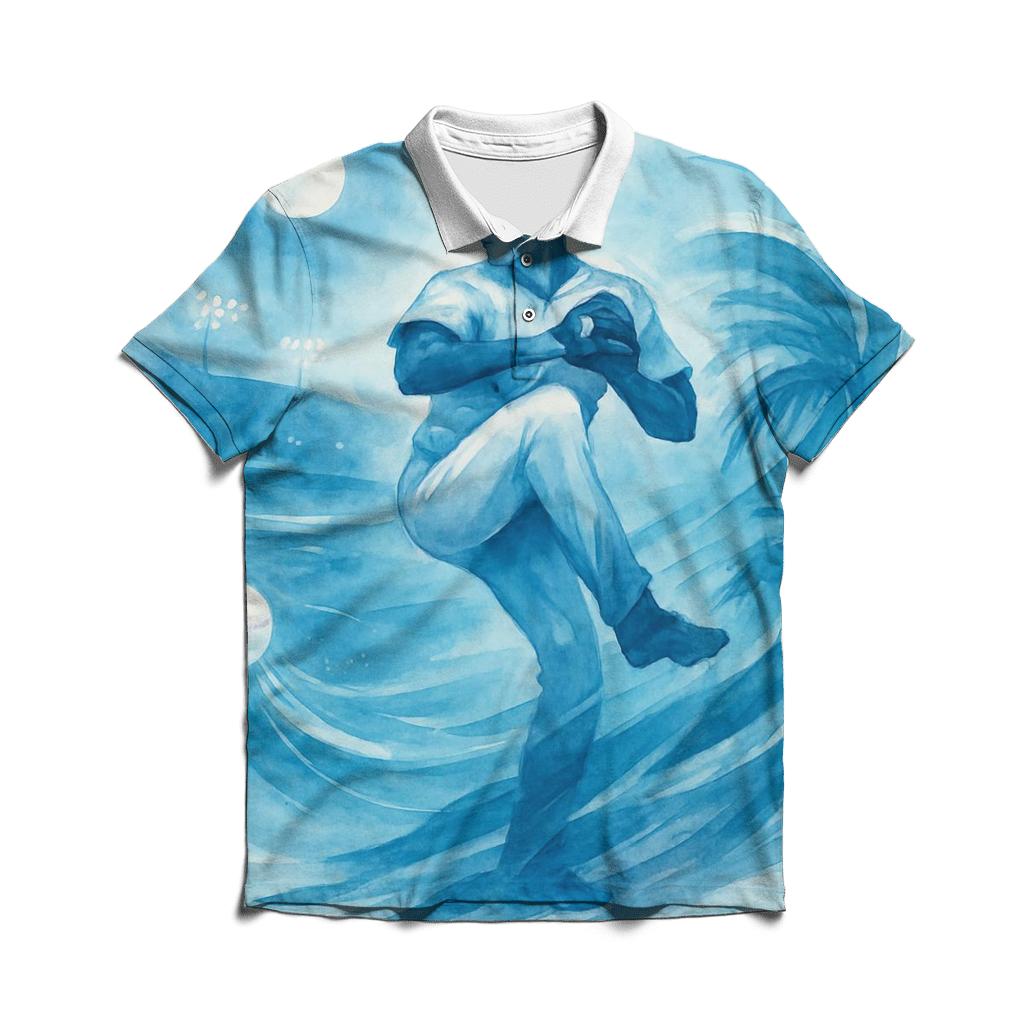 Coastal Windup Under Moonlit Palms branded logo polo shirts