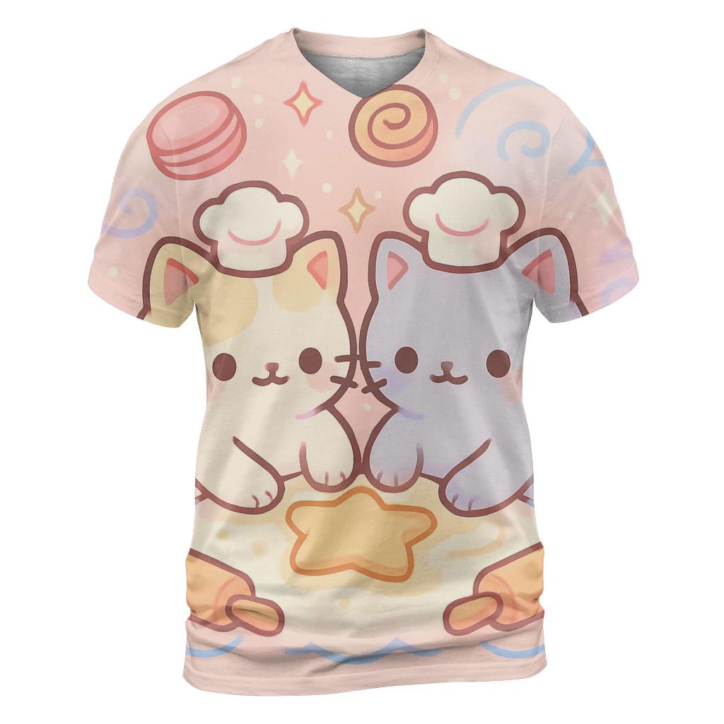 Cloud Bakery Biscuit Cats designer pattern shirts