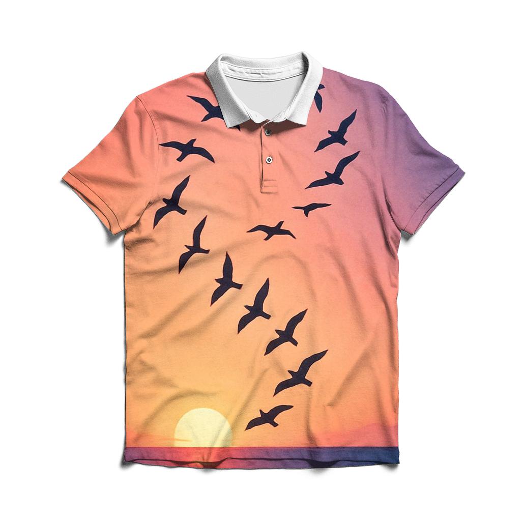 Seabird Spiral Afterlight personalized polo shirts