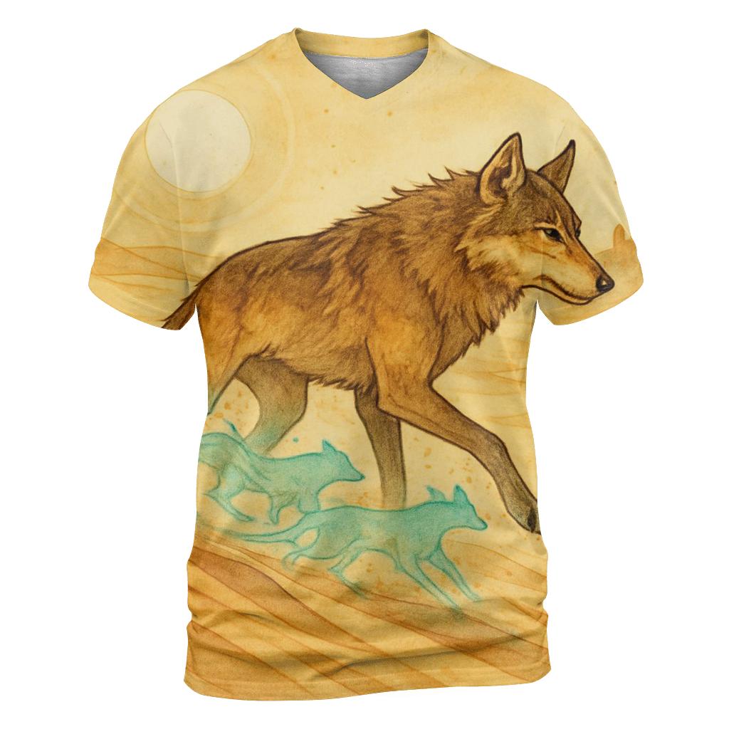 Saffron Dune Mirage Wolf custom all-over print shirts