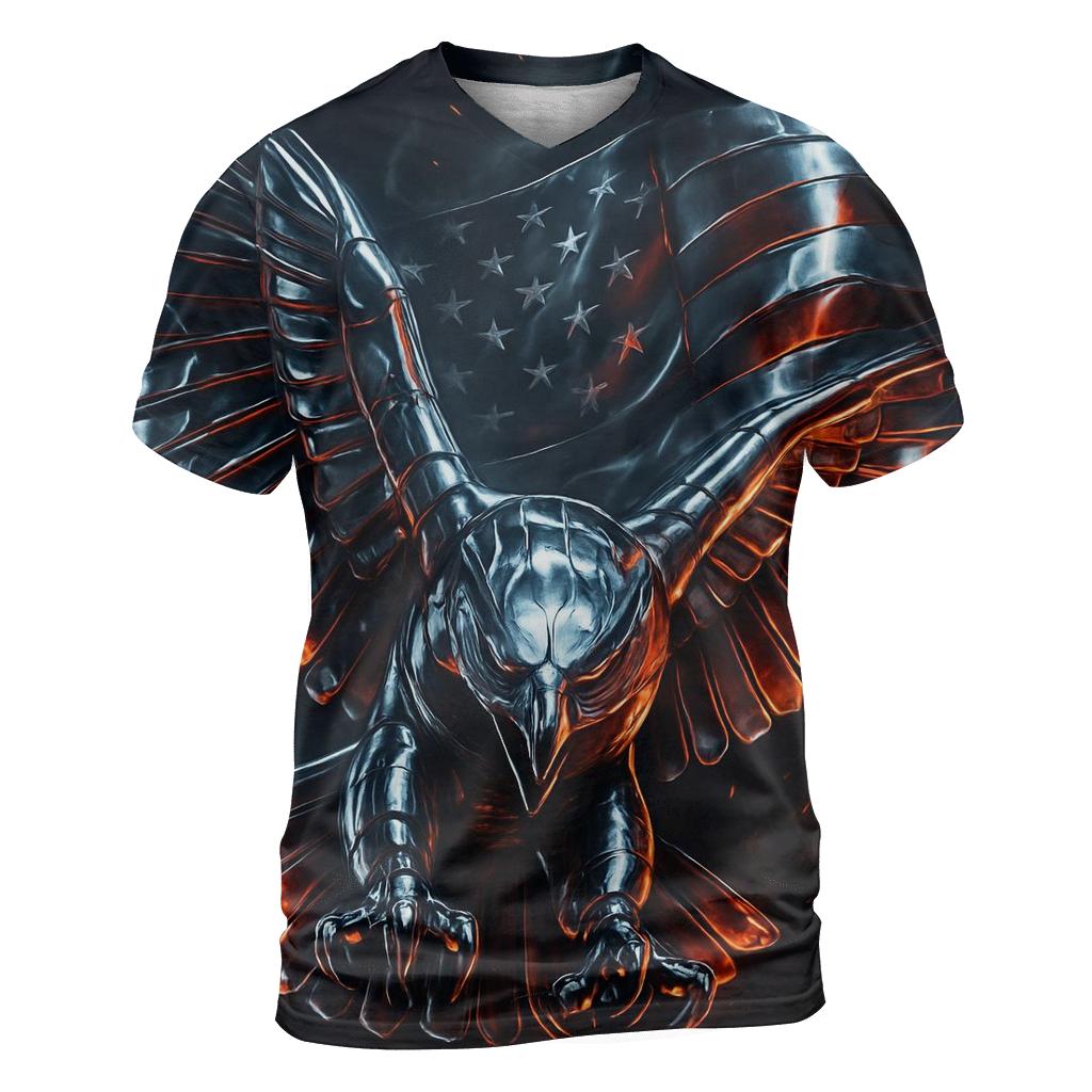 Eagle Of Molten Chrome creative print fashion shirts