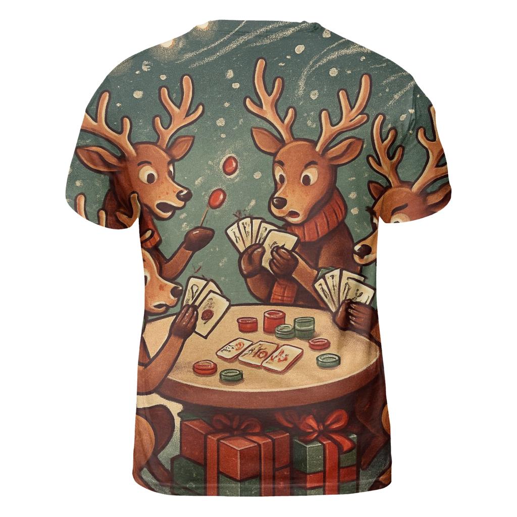 Reindeer Card Game Blizzard Table designer pattern shirts