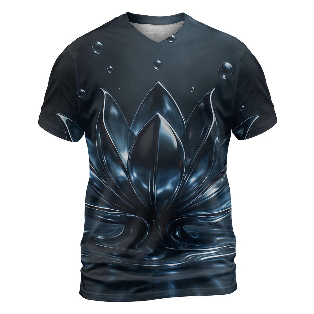 Chrome Lotus Melt Geometry unique graphic print tees