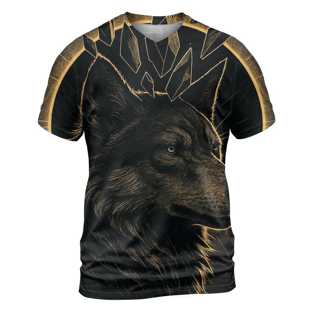 Obsidian Crown Wolf Of Eclipse creative print fashion shirts