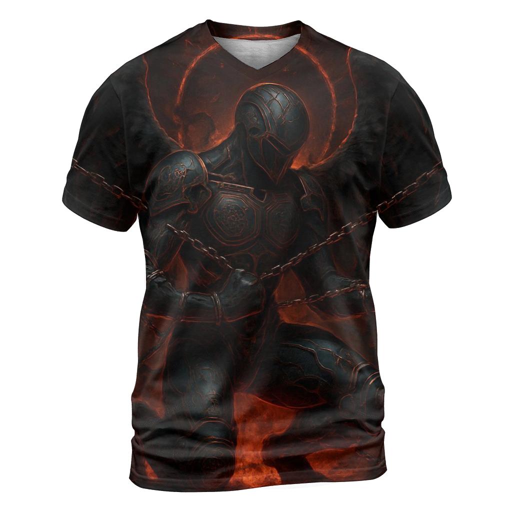 Obsidian Seraph In Chains vibrant all-over design tees