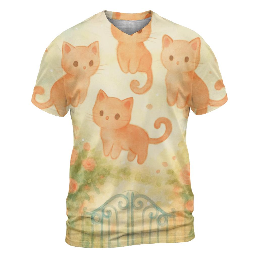 Garden Gate Of Floating Kittens personalized full print shirts