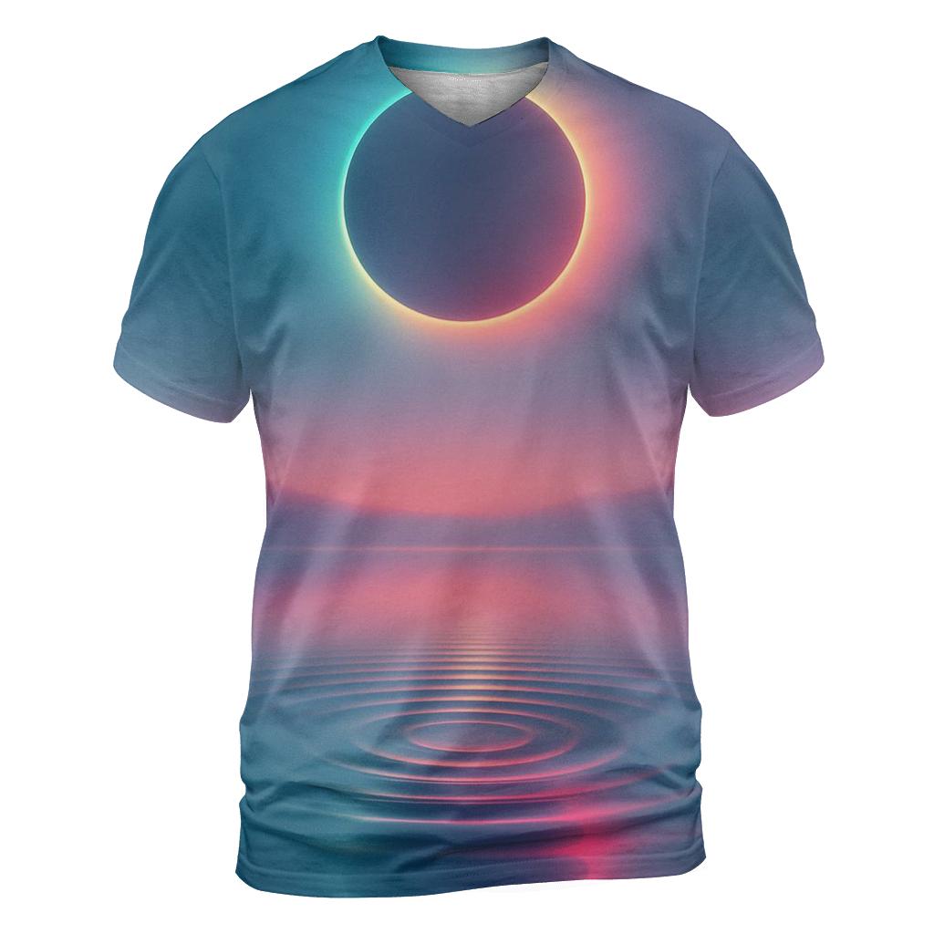 Velvet Eclipse Lagoon vibrant all-over design tees