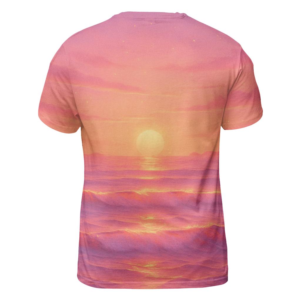 Gilded Tide At Dusk unique graphic print tees