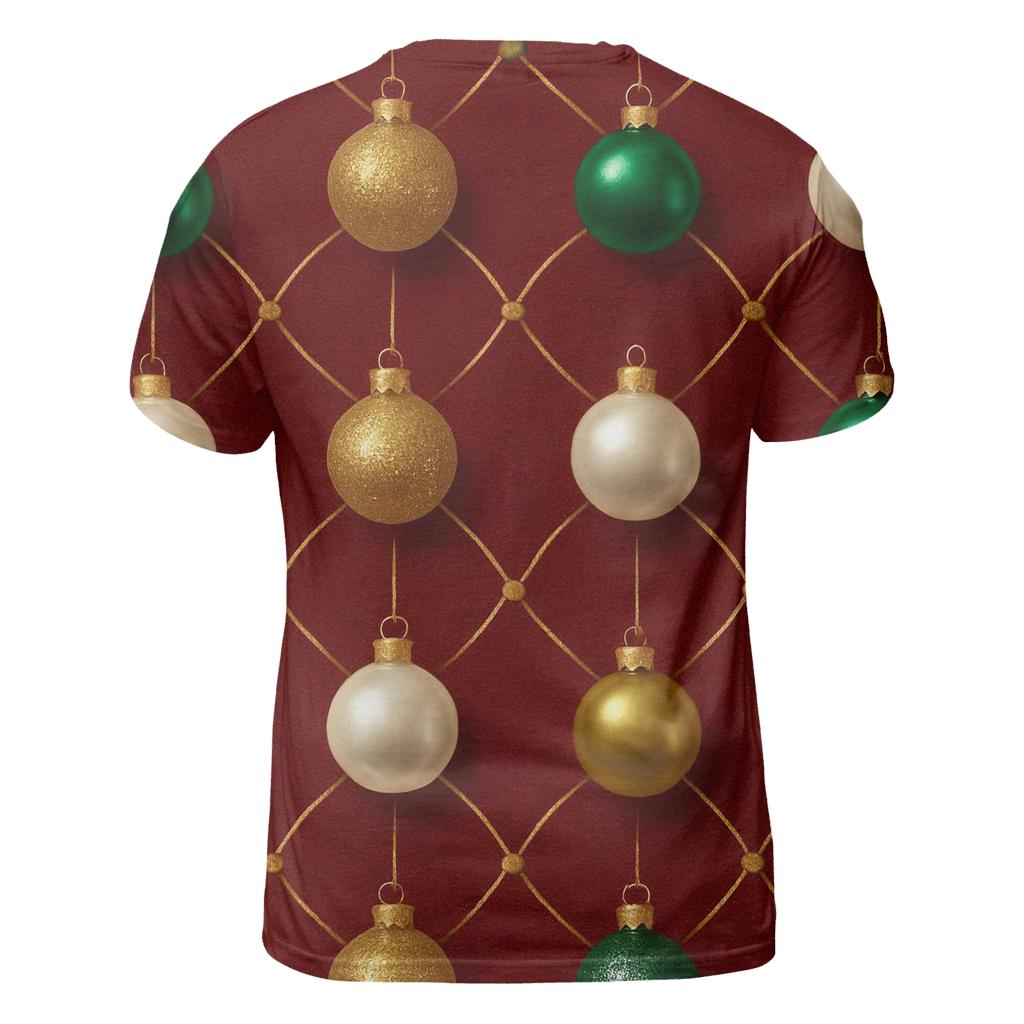 Ornament Lattice Grid On Deep Red Background creative print fashion shirts