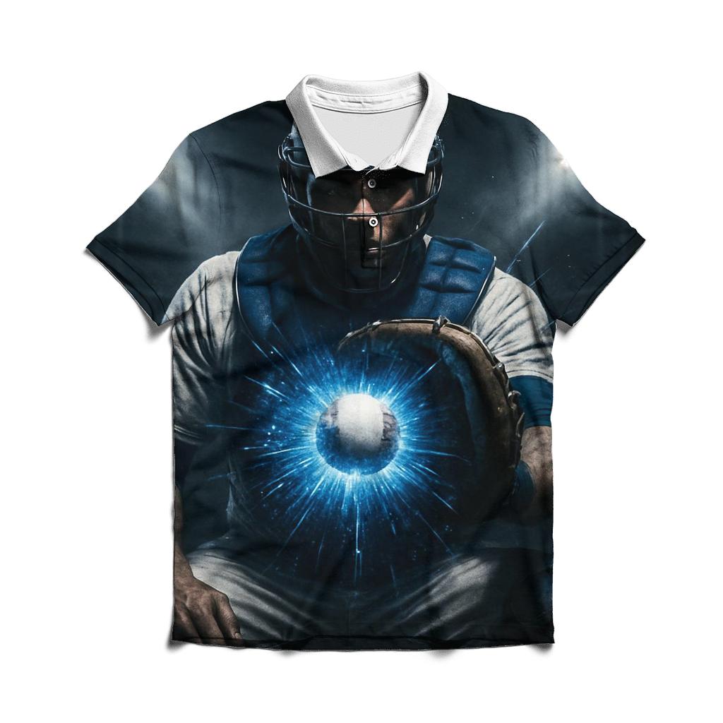 Midnight Catcher Shield Burst branded logo polo shirts