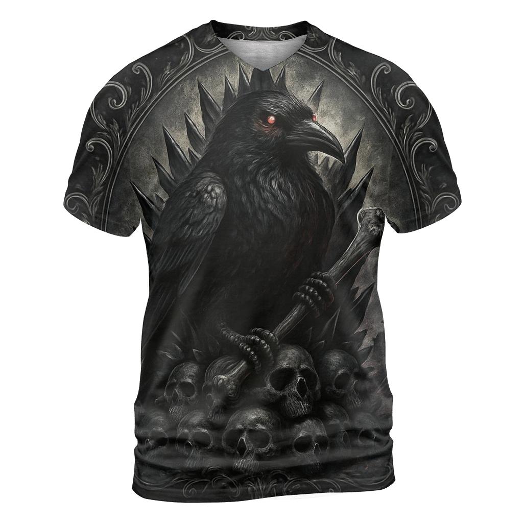 Raven Throne Of Bone Glass artistic all-over print tops