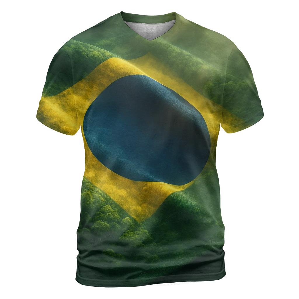 Brazil Rainforest Flag Canopy creative print fashion shirts