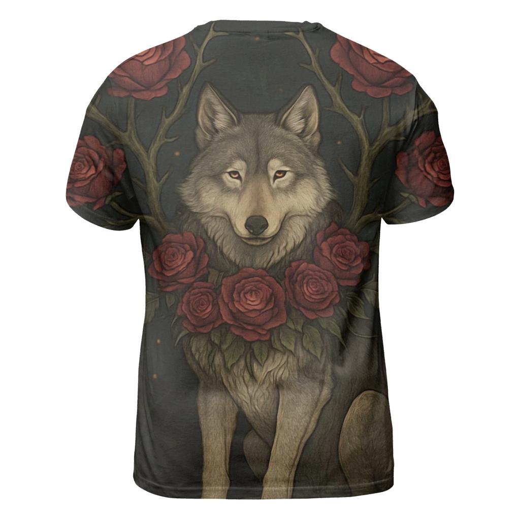 Thorn Bloom Guardian Wolf designer pattern shirts