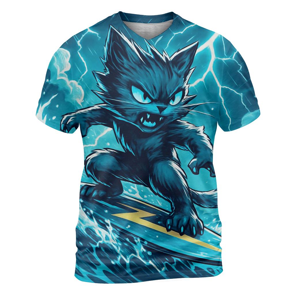 Stormsurfing Thunder Cat artistic all-over print tops