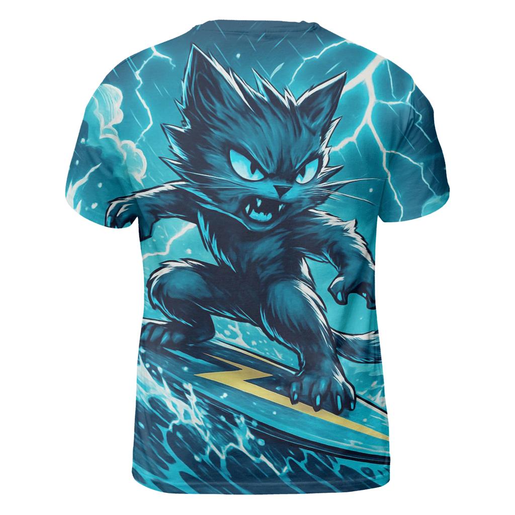 Stormsurfing Thunder Cat artistic all-over print tops