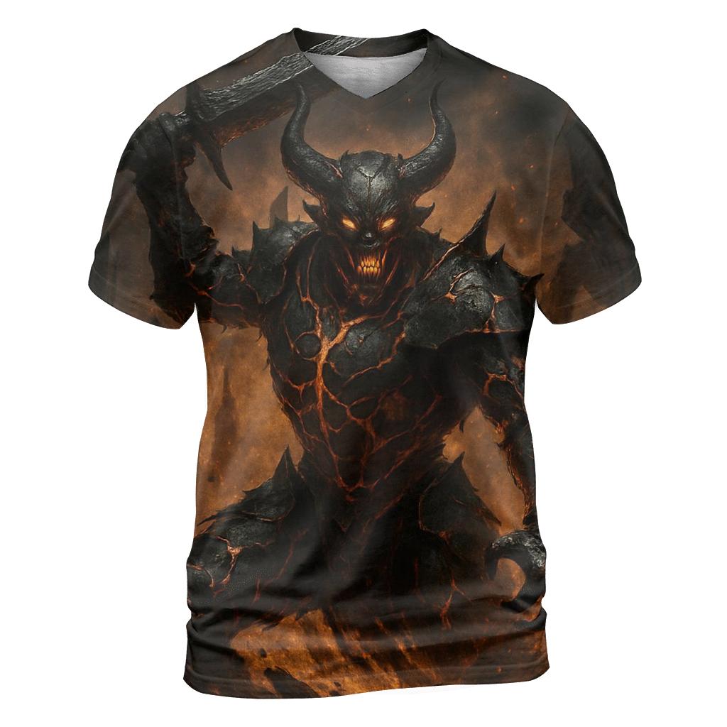 Demon Knight Of The Lava Veins designer pattern shirts