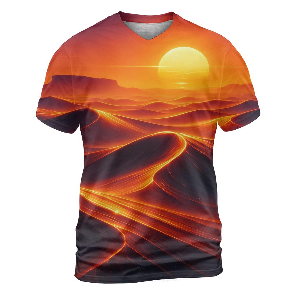 Desert Glass Sunfall trendy printed shirt styles