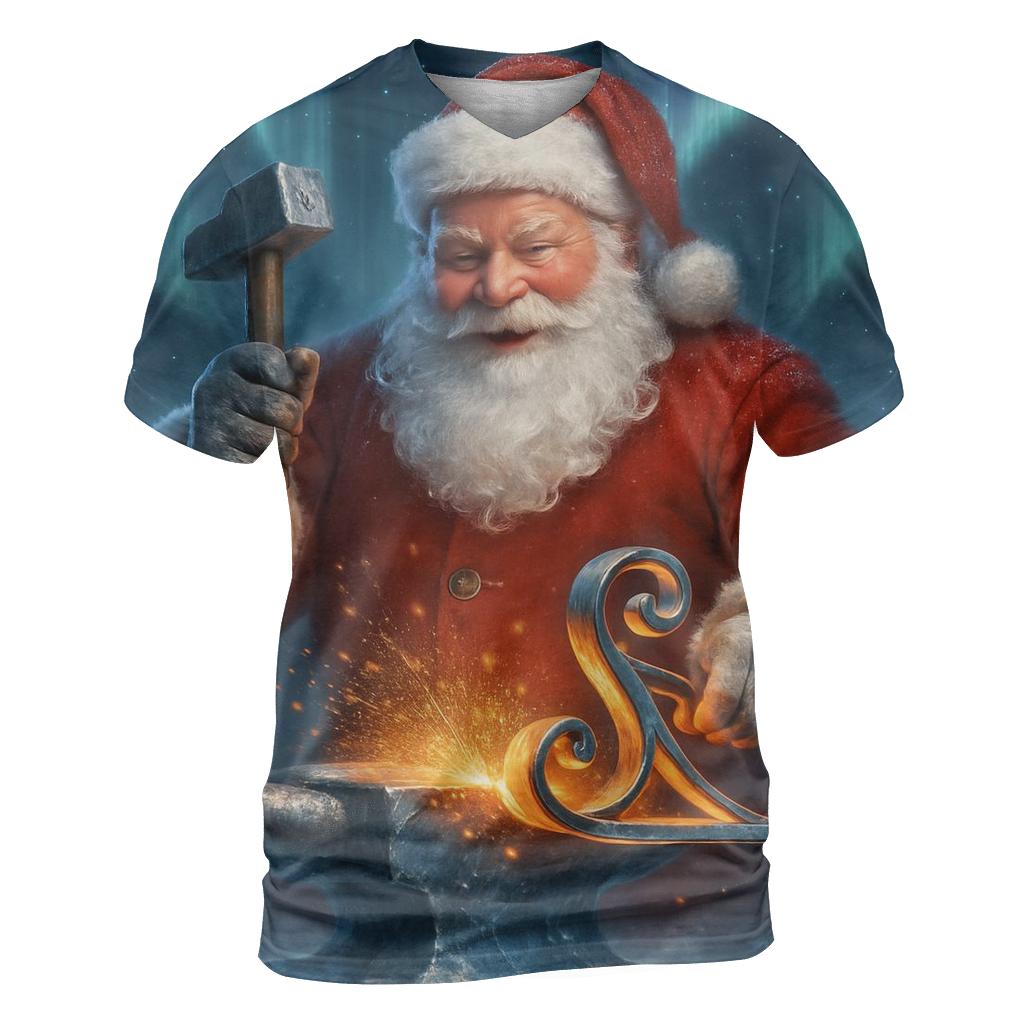 Aurora Sleighsmith Santa trendy printed shirt styles