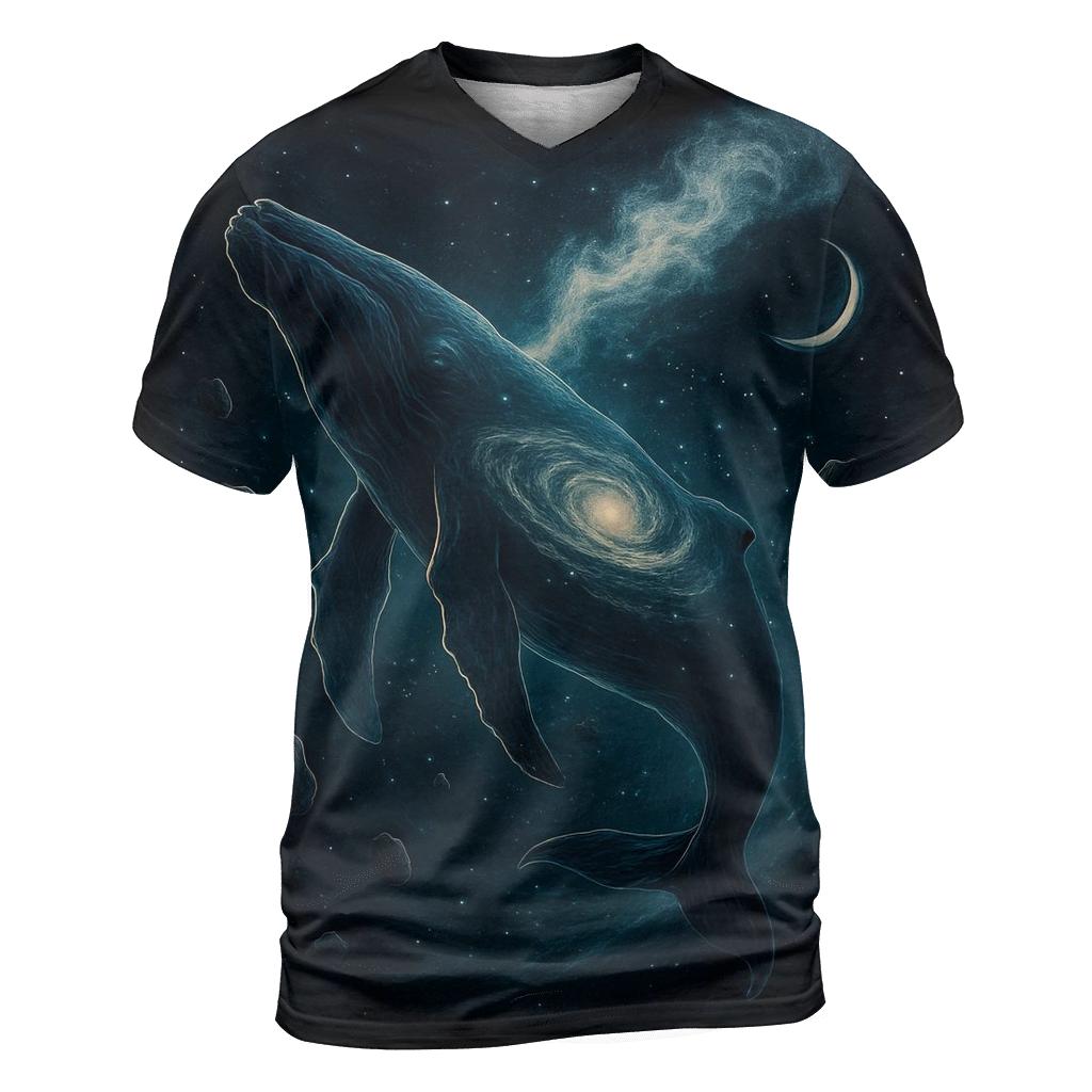 The Atlas Whale Of Spiral Arms vibrant all-over design tees