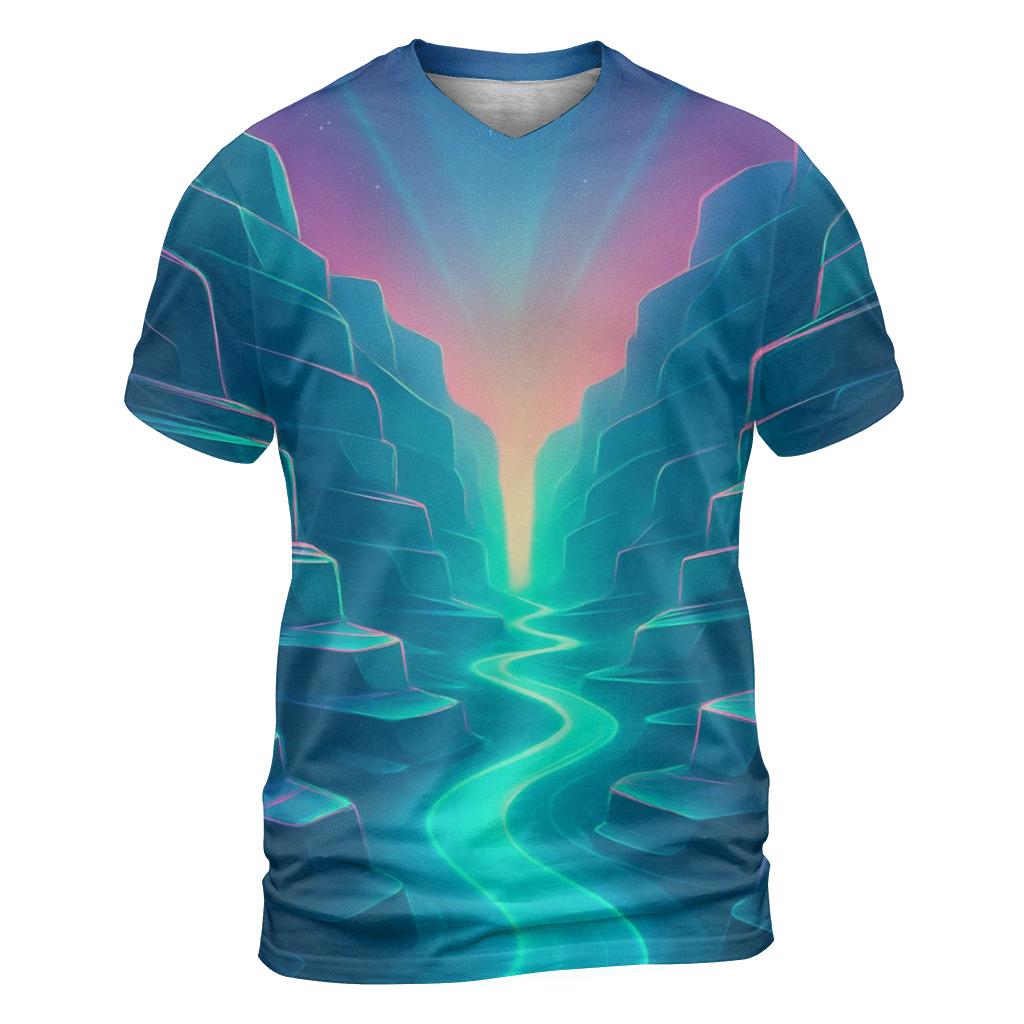 Iridescent Canyon Of Light artistic all-over print tops