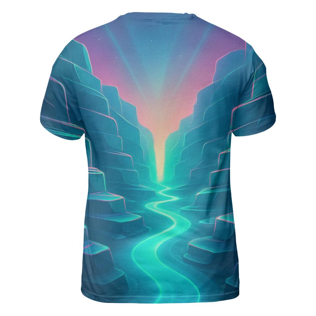 Iridescent Canyon Of Light artistic all-over print tops