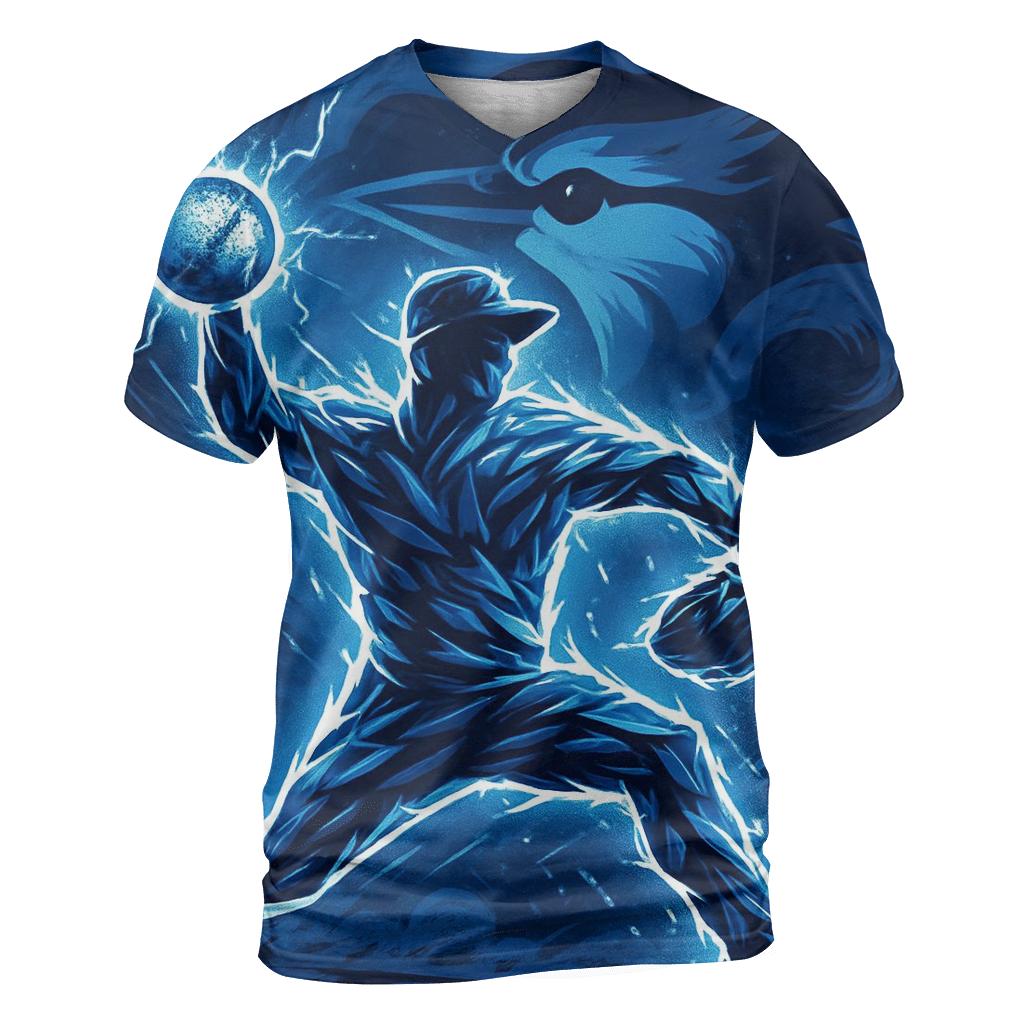 Night Pitcher Silhouette Blue Jays Storm custom all-over print shirts