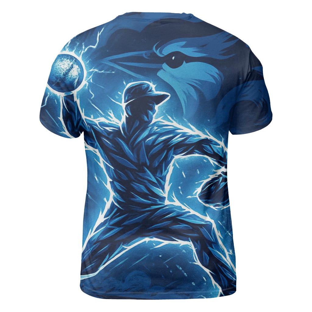 Night Pitcher Silhouette Blue Jays Storm custom all-over print shirts