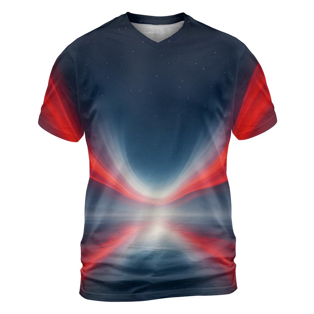 Canada Northern Lights Flag vibrant all-over design tees