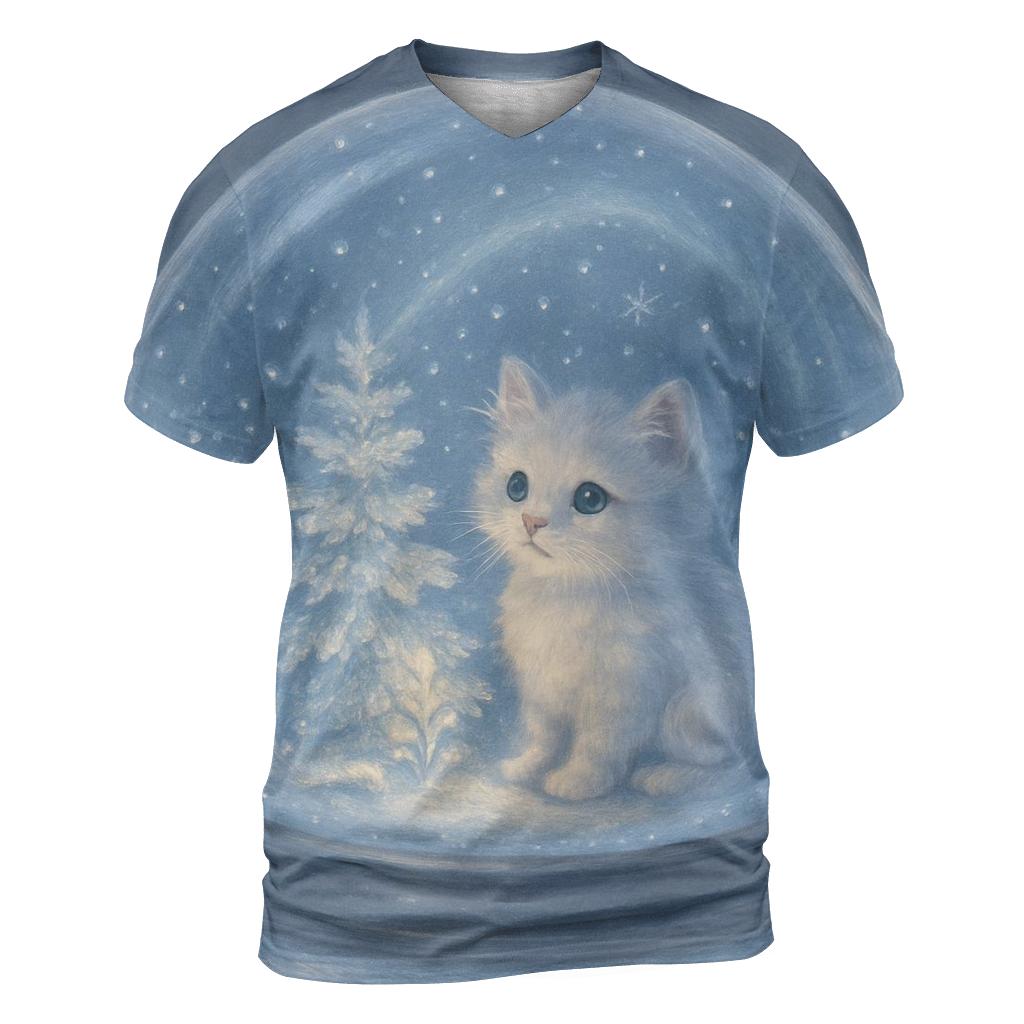 Midnight Snowglobe Cat Garden custom all-over print shirts