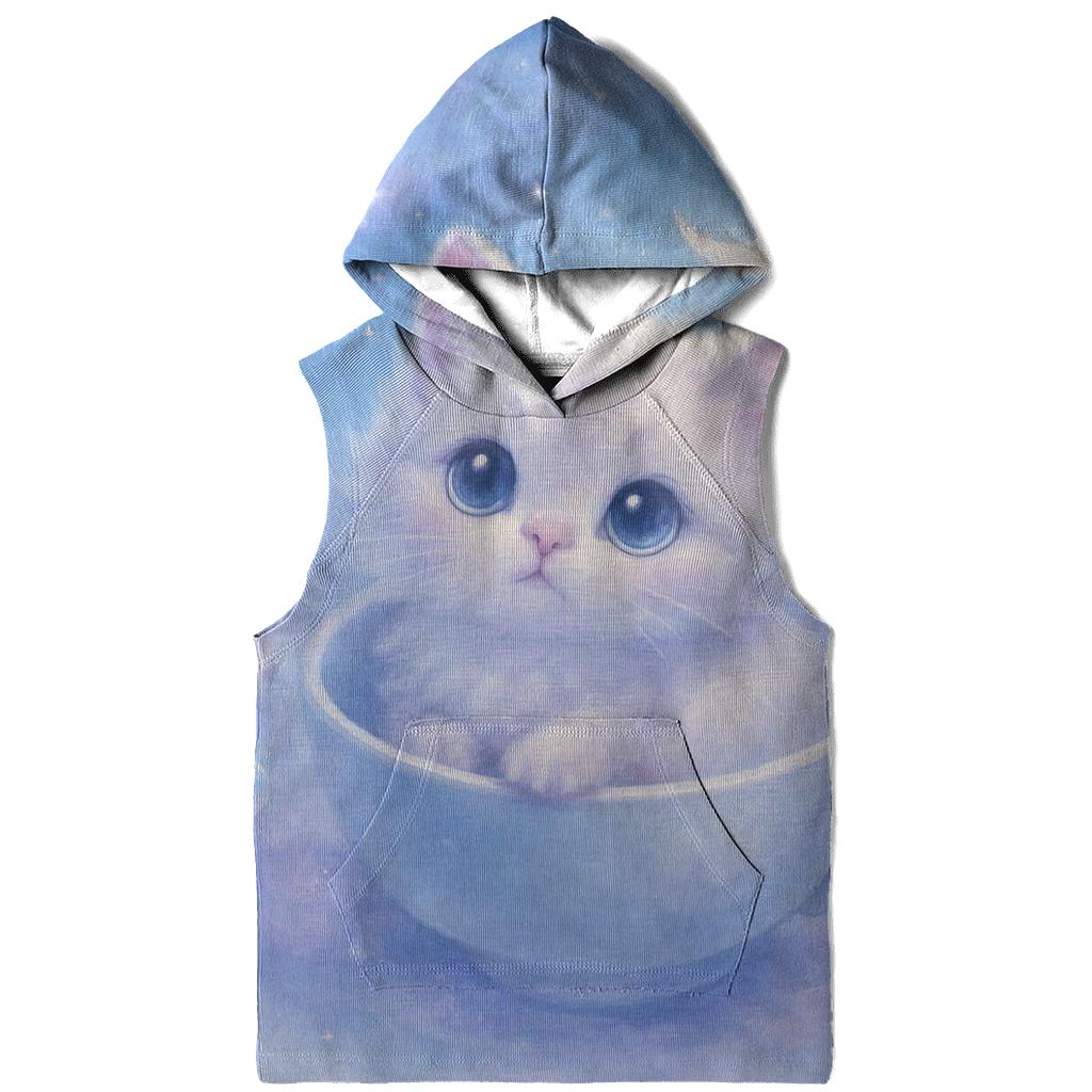 Moonlit Teacup Kitten Orbit lightweight hoodies