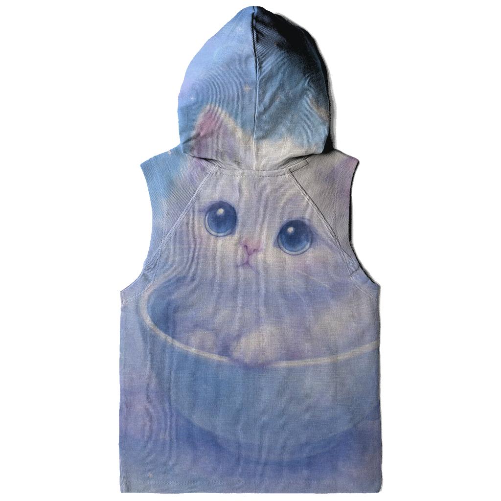 Moonlit Teacup Kitten Orbit lightweight hoodies