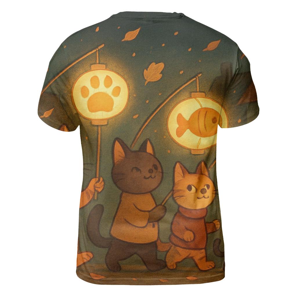 Autumn Lantern Parade Cats personalized full print shirts